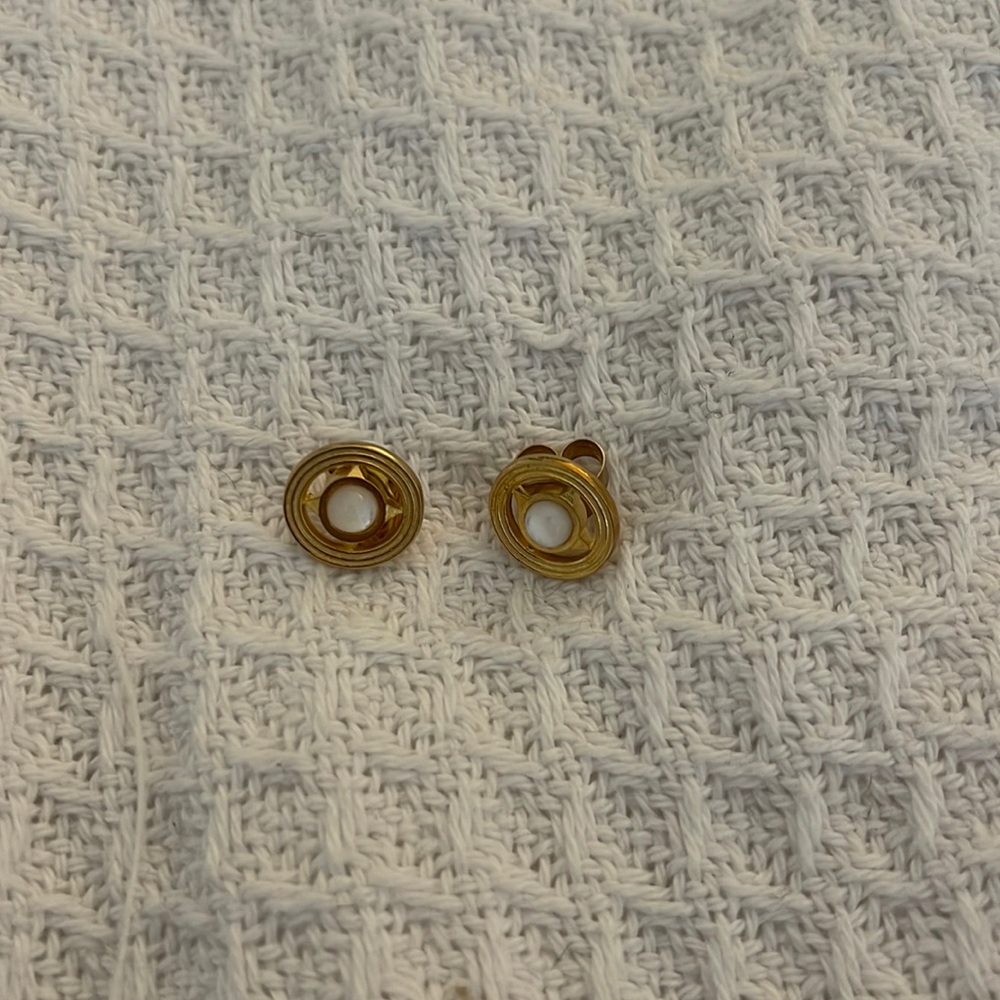 Gold plated stud earrings